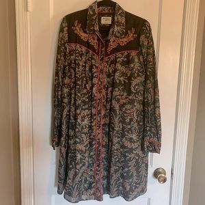 Holding Horses Anthropologie Western-style shirt dress